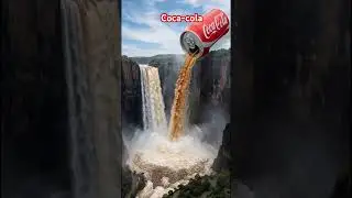 Coca cola waterfall, Amazing Scene of my Dream 😴😉😱