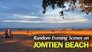 Jomtien Pattaya Beach Scenes in July. Very Quiet With More Thais Than Foreign Tourists 🇹🇭