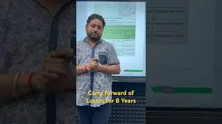 Carry forward of losses for 8 years&hellip;.#incometax #taxation #study #motivation #carryforward #viral