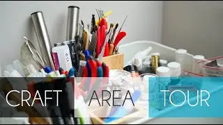 Craft Area tour !/Mon rangement Fimo !