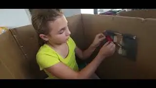 Izabella is fixing up her mini clubhouse.