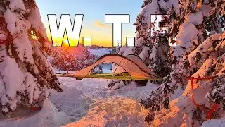 Winter hike with tree tent (W.T.F.) ☀️❄️🌲🏕