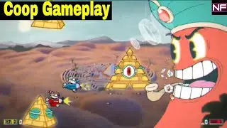 Cuphead: Djimmi the Great Co-op Boss Fight (Regular)
