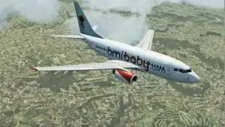 Jelly Baby high performance climbout from Cardiff EGFF (FSX)
