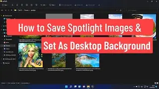 How to Save Spotlight Images and Set As Desktop Background In Windows 11