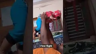 her first flight #funtime