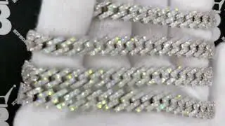 Cuban Box Link CZ Hip Hop Iced Out Bling Chain | White Bustdown Necklace