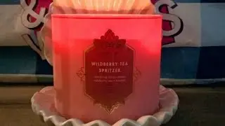 BATH & BODY WORKS FALL 2022 WILDBERRY TEA SPRITZER CANDLE REVIEW‼️☺️