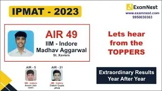 IIM Indore | IPMAT 2023 | AIR 49 | Madhav Aggarwal | IPMAT Indore topper | strategy to crack IPMAT