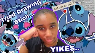 Drawing FANART OF| Lilo and Stich.. yikes| Art Vlog