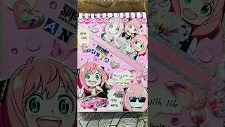 ASMR Anya Spy X Family Journal | Scrapbook 💖✨👩&zwj;❤️&zwj;👨 #anya #spyxfamily #anime #journal #art #fyp