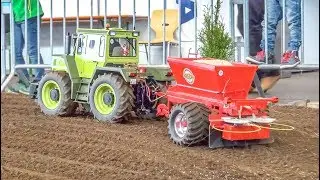 Mind blowing RC farming in huge 1/8(!) scale! Hand made Tractors!