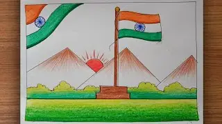 Republic Day Drawing easy / 26 January Drawing / Happy Republic Day Drawing / Easy Poster Drawing