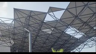 Space frame facade at karachi steel
