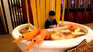 Sport Stacking Minis in a Huge Bowl of Noodles