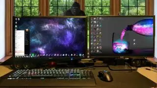 OBS Setup Idea: 2 Monitor Capture Sources with Static Image Background