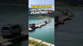 Cars appear to float over water 😳🚗 Stunning bridge illusion moment