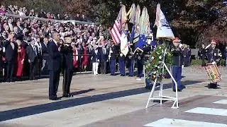 President Obama Lays Wreath at Arlington National Cemetery