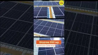 147 KW Commercial Solar Rooftop System  |  Waaree Solar Panels 550 Wp | Metal Profile Shed Structure
