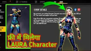 How to get Laura character in free fire| Get Free Laura Character | Free fire new event today