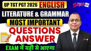 UP TGT PGT 2026 | UP TGT PGT English Classes 2026 | Complete UP TGT PGT English Revision By Uday