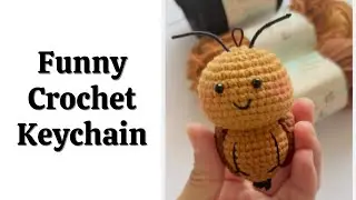 Cute Cockroach Crochet Tutorial 🪳 | Funny Amigurumi Insect Keychain for Beginners