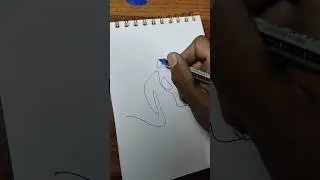 line art drawing with pen #horse #short #drawing
