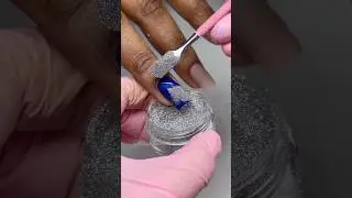 Silver glitter so pretty !✨  #handpaintednailart #nails #newyearsnails #nailart #glitternails