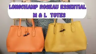 Let's compare together Longchamp Roseau Essential Totes M and L🤔