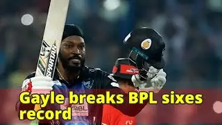 Gayle breaks BPL sixes record