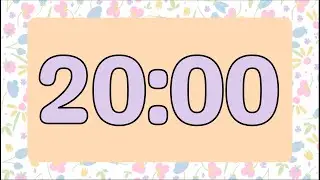 20 Minute Easter Spring Pastel Flower Timer (Fun Percussion Tones at End, No Music)