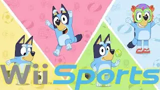 Bluey Plays The Wii Fitness mode On Wii Sports