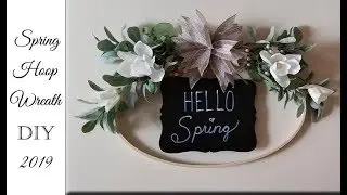Spring Embroidery Hoop Wreath DIY 🌺