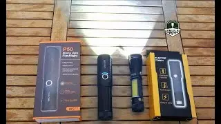 Твердый светодиодный фонарик P50 против фонарика USB-зарядка со светодиодом COB. Тест 2021