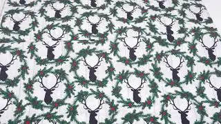 Christmas deer fabric by Timeless Treasures
