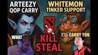 Whitemon Stole Every Kill?! Arteezy’s QoP Gets Out-Carried by a Tinker Support || Arteezy Dota Clips
