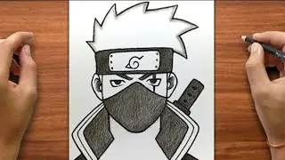 Easy Kakashi Drawing | How to Draw Kakashi Hatake | Step by Step Anime Drawing Tutorial