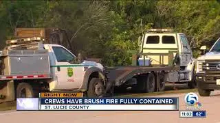 Becker Rd. brush fire 100% contained, fire crews monitor overnight conditions