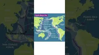 Pacific ring of Fire in world map