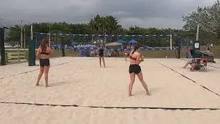 Altitude Beach Volleyball Showcase Feb 2022  U18 Pool match Rosillo/Silva vs Edwards/Schrock