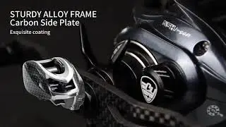 SOLOKING ASHMOON Alloy Baitcasting Reel 12+1BB 6KG Power Long Carbon Handle Fishing Reel