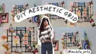 Aesthetic Wall Grid Decor at Home💖 | DIY Wall Decor Idea with 🗞️| Art & Craft Room Makeover😍