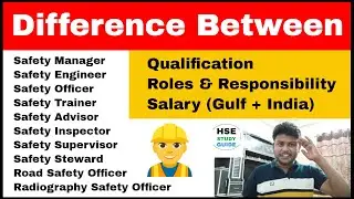 Difference Between Safety(HSE) Manager/Engineer/Officer/Advisor/Trainer/Inspector/Supervisor/Steward