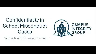 Confidentiality in School Misconduct Cases