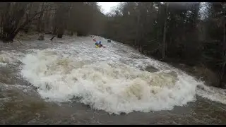 Winter kayaking in Belgium