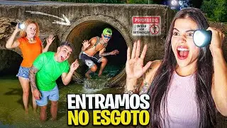 FIZEMOS UM ACAMPAMENTO NO ESGOTO *Tinha algo estranho l&aacute; !