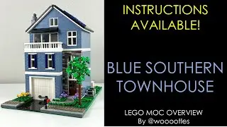 LEGO Blue Southern Townhouse MOC Overview - Suburban Energy Grows!