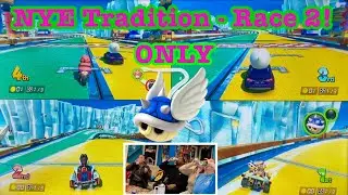 Mario Kart 8 Deluxe | NYE Tradition | Race 2 | Ice Ice Outpost | Beerio Kart Style ONLY BLUE SHELLS!