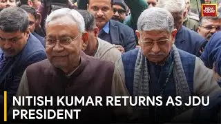 Nitish Kumar Assumes Command As JDU President Following Lallan Singh's Resignation