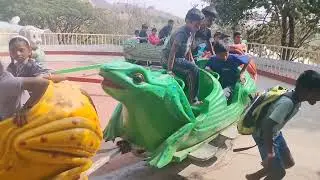 students of st.xaviers riding jumping Frog | giant wheel